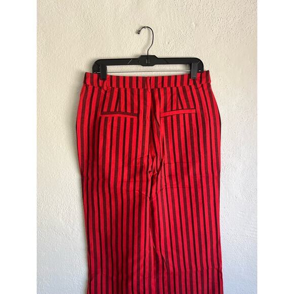 Anthropologie English Factory Woman Red Striped Cotton Pants, Size XS - Picture 6 of 7